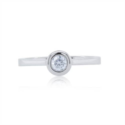 Diana M. 18kt white gold diamond ring containing 0.23 cts tw (gh vs si)