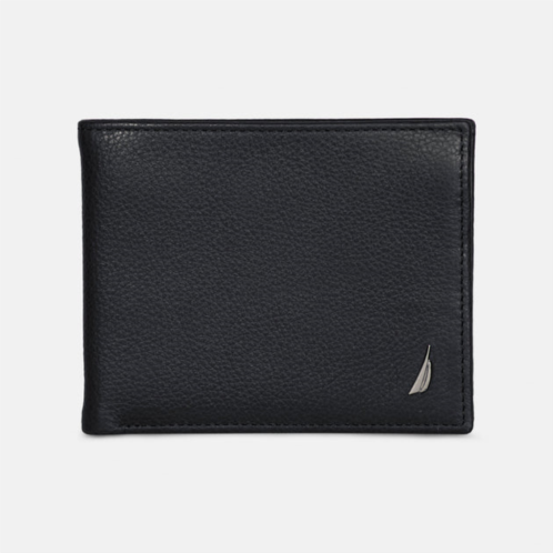 Nautica mens leather billfold wallet