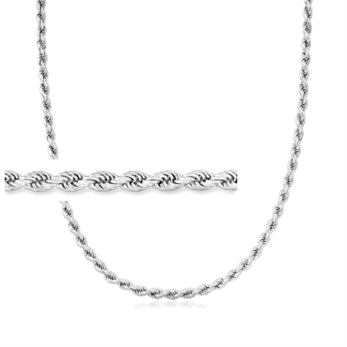 Ross-Simons 4mm sterling silver rope chain necklace