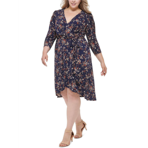 Jessica Howard plus womens jersey floral fit & flare dress