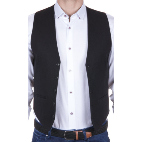 Luchiano Visconti black dobby woven vest