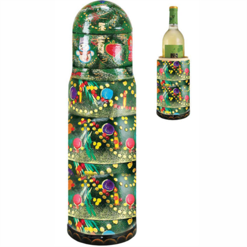 designocracy christmas tree wine bottle gift box g.debrekht
