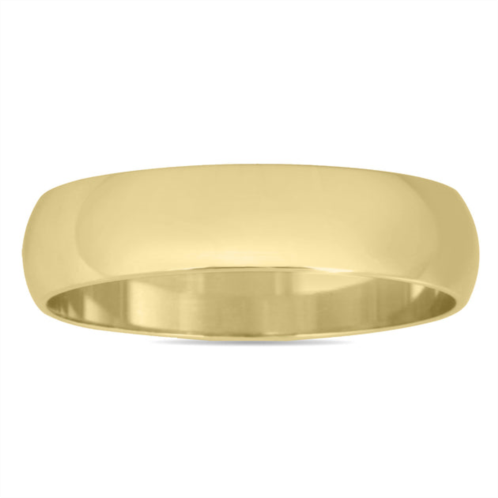 Monary 4mm domed wedding band in 10k yellow gold