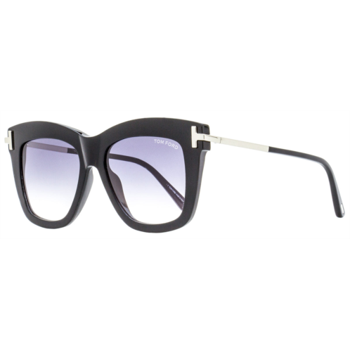 Tom Ford womens square sunglasses tf822 dasha 01b black/palladium 52mm