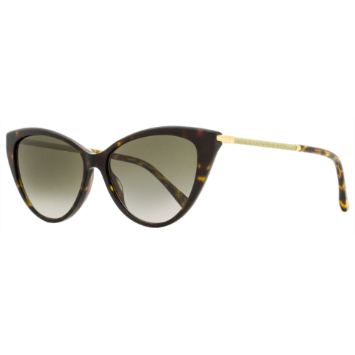 Jimmy Choo womens cat eye sunglasses val 086ha havana/gold 57mm