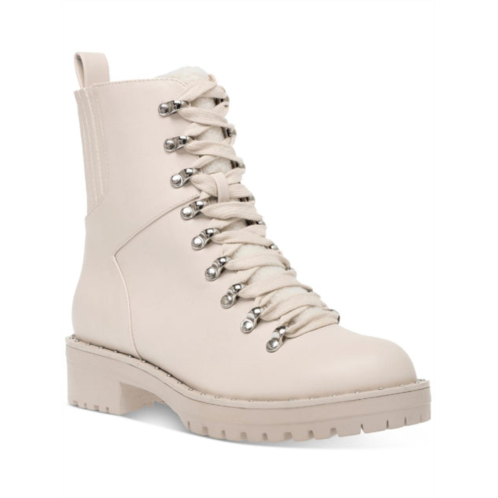 Dolce Vita oderra womens faux fur ankle combat & lace-up boots