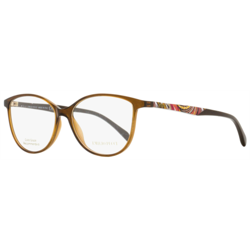 Emilio Pucci womens oval eyeglasses ep5008 048 brown 54mm