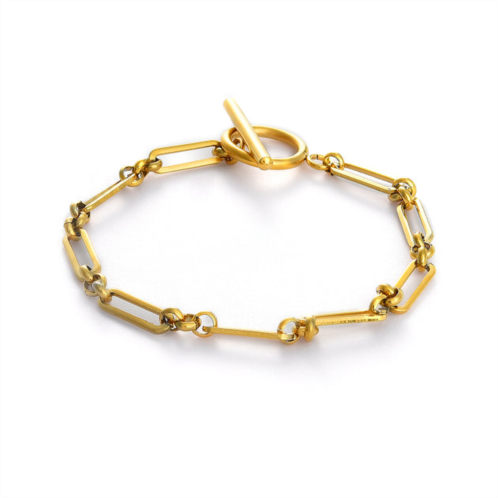 SOHI women gold-toned brass gold-plated link bracelet