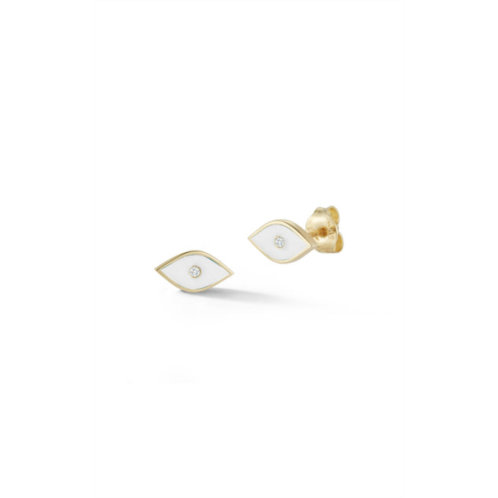Ember Fine Jewelry 14k gold & diamond evil eye stud earrings