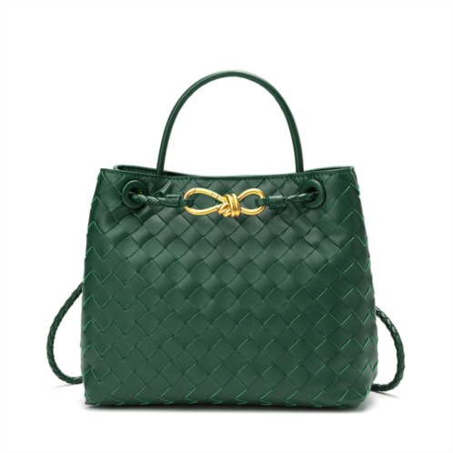 Tiffany & Fred Paris woven leather top-handle/ shoulder bag