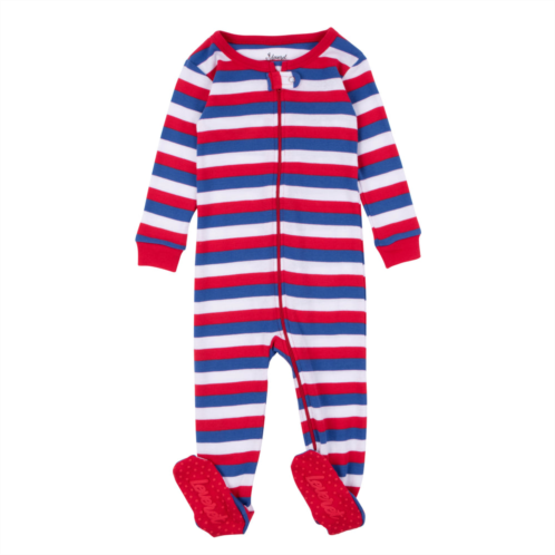 Leveret kids footed cotton pajamas boys striped