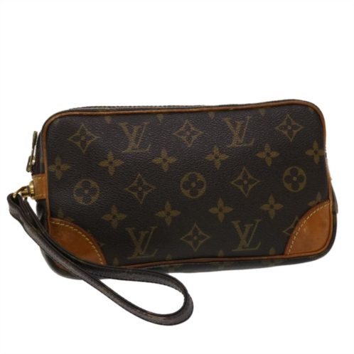 Louis Vuitton marly dragonne canvas clutch bag (pre-owned)