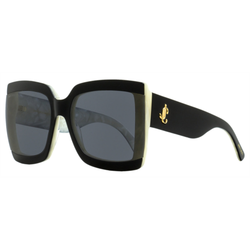 Jimmy Choo womens square sunglasses renee 9htir black/ivory 61mm