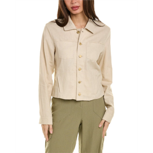 Ellen Tracy linen-blend crop jacket