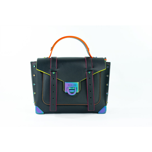Michael Kors manhattan medium leather top handle satchel bag womens purse