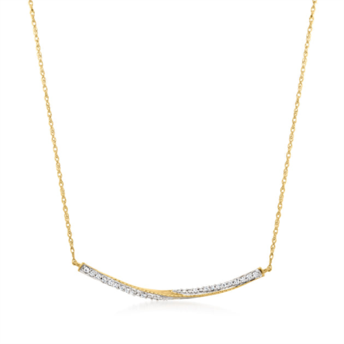 Canaria Fine Jewelry canaria diamond twisted bar necklace in 10kt yellow gold