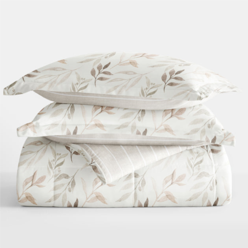 IEnjoy Home comforter set patterned reversible microfiber all season down-alternative ultra soft bedding