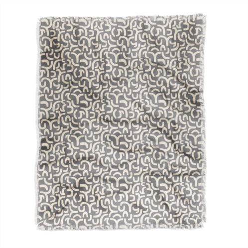 Deny Designs iveta abolina geometric lines vintage grey throw blanket