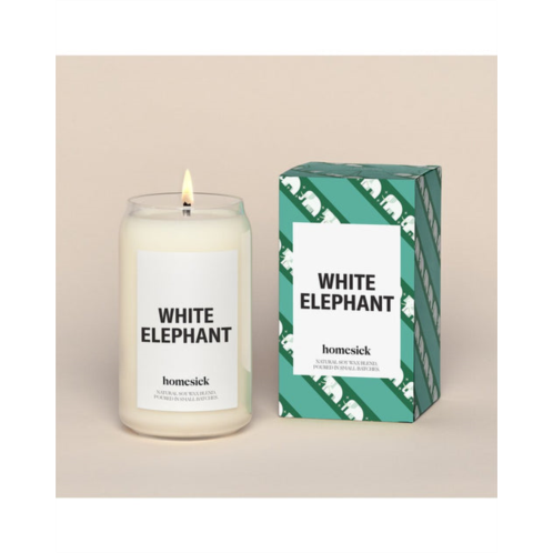 Homesick white elephant candle