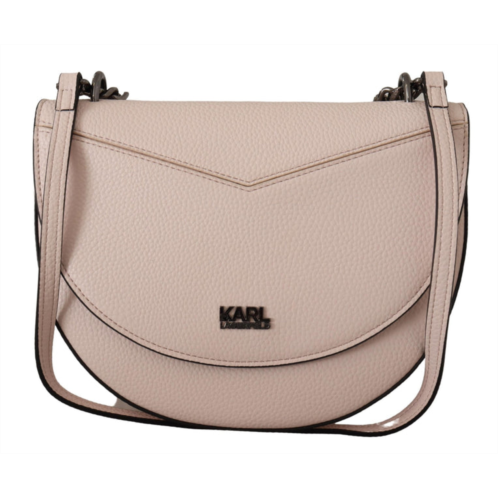 Karl Lagerfeld mauve leather shoulder womens bag