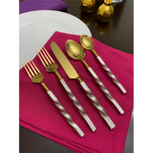Vibhsa desinger 20 piece gold flatware set