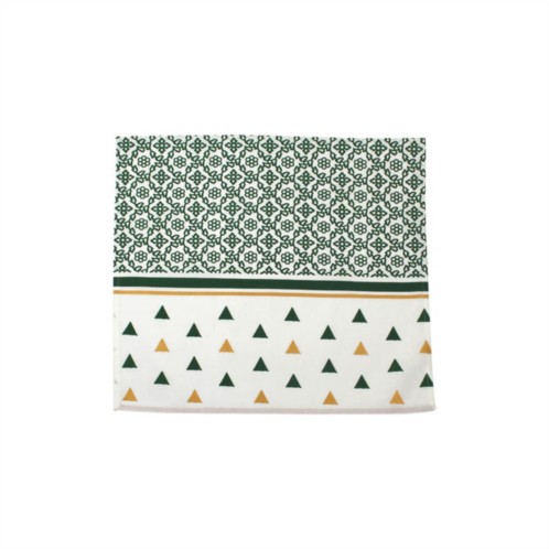 Viva by VIETRI bohemian linens tree green/gold napkins - set of 4