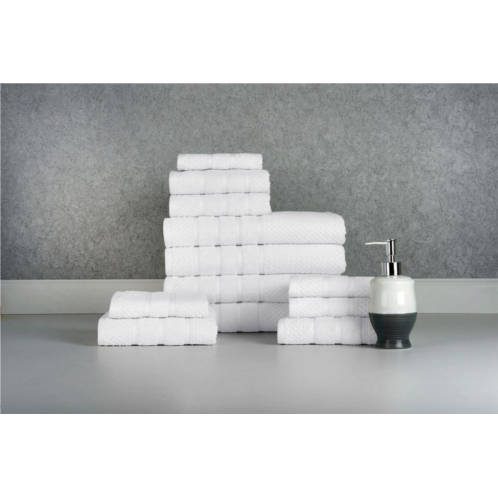 Bibb Home 12 piece egyptian cotton towel set