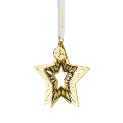 Waterford golden 3d star ornament