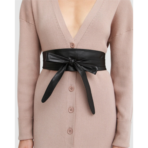 Belle&Bloom odyssey soft wrap leather belt - black
