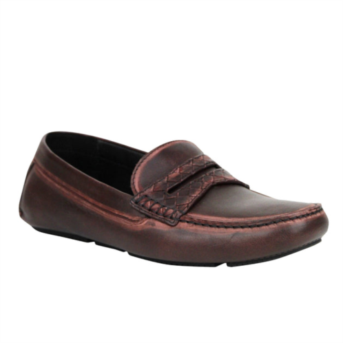 Bottega Veneta mens worn leather loafer shoes (eu / us)