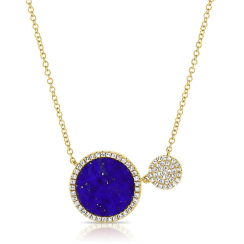 Sabrina Designs 14k gold & diamond lapis necklace