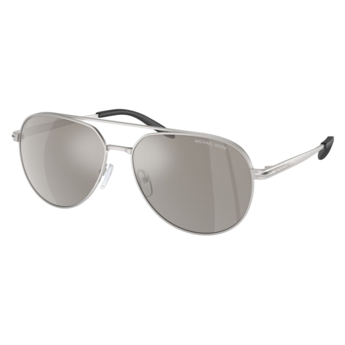 Michael Kors mens highlands 60mm matte silver sunglasses mk1142-10036g-60