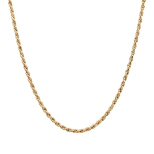 A&M 18k over sterling silver 925 rope chain