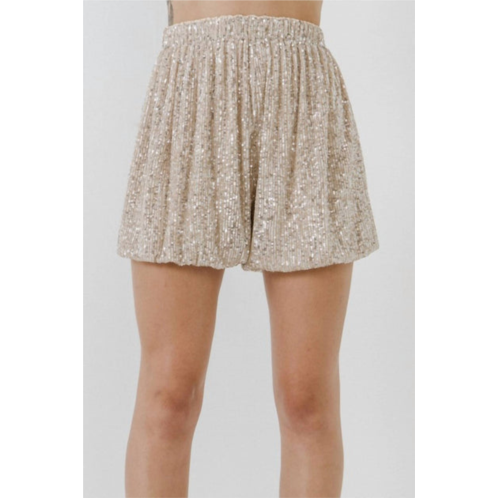 English Factory sequin shorts in ivory