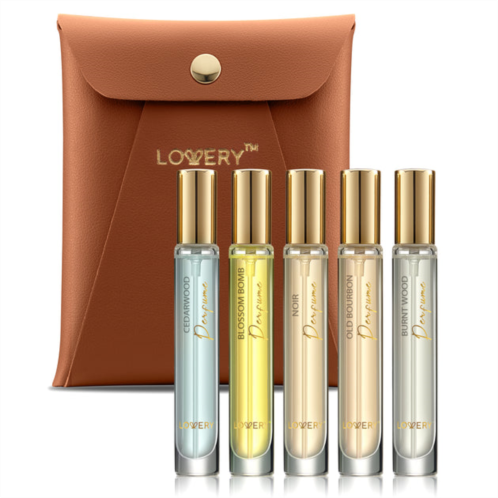 Lovery luxe perfume set for men, 6pc woody scented colognes, eau de toilette parfum