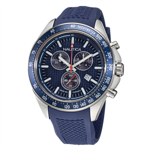Nautica mens ocean beach chronograph textured silicone watch