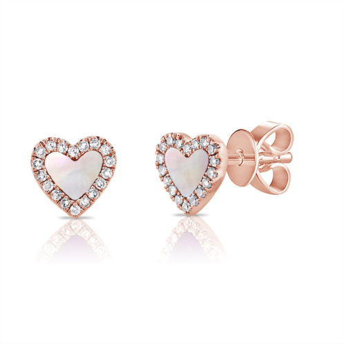 Sabrina Designs 14k gold & diamond heart earrings