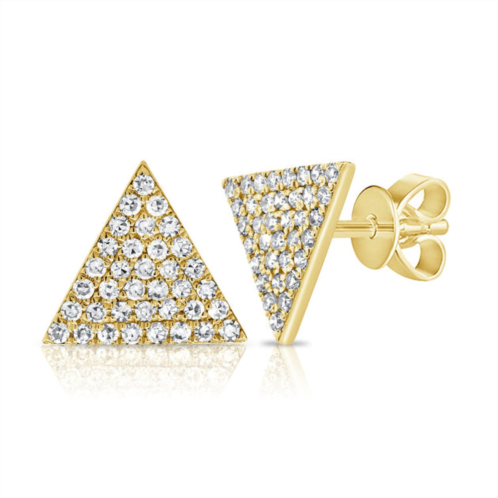 Sabrina Designs 14k gold & diamond triangle stud earrings