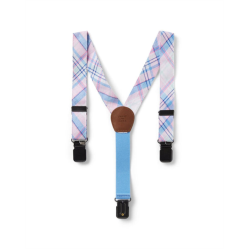 Janie and Jack plaid linen-blend suspender