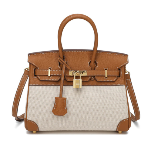 Tiffany & Fred Paris tiffany & fred canvas & leather satchel/shoulder bag