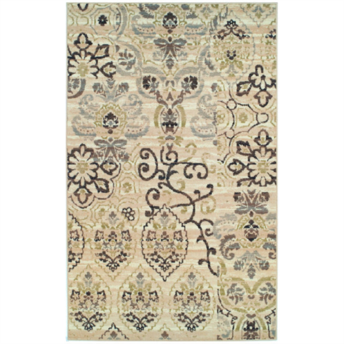 Superior caldwell transitional floral damask polypropylene area rug
