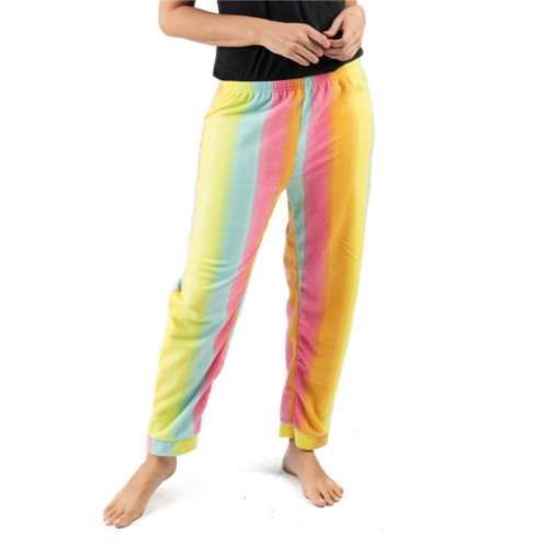 Leveret womens fleece pajama pants rainbow
