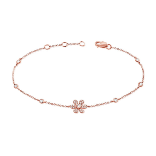 Sabrina Designs 14k gold & diamond flower bracelet