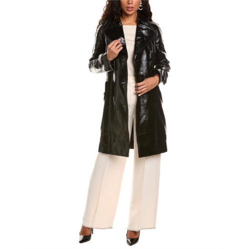 Michael Kors Collection leather trench coat