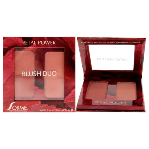 Sorme Cosmetics blush duo compacts - petal power by for women - 2 x 0.12 oz blush