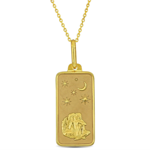 Mimi & Max gemini horoscope necklace in 10k yellow gold