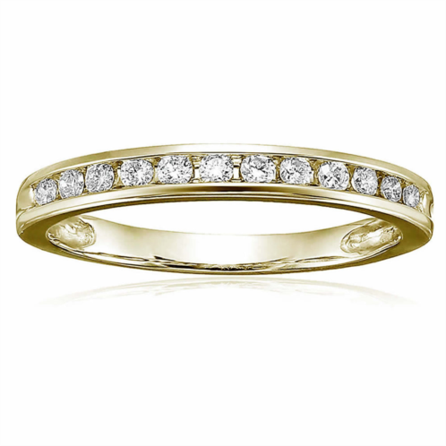 Vir Jewels 1/4 cttw classic diamond wedding band 14k gold channel set round