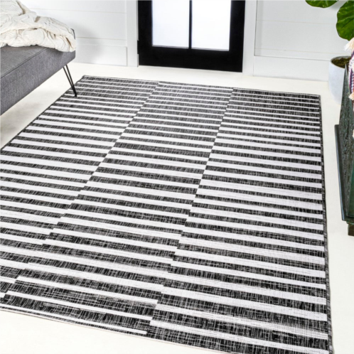 JONATHAN Y sukie modern offset stripe indoor/outdoor area rug