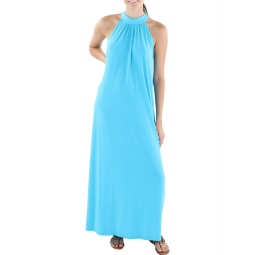 Bar III womens halter side slit maxi dress