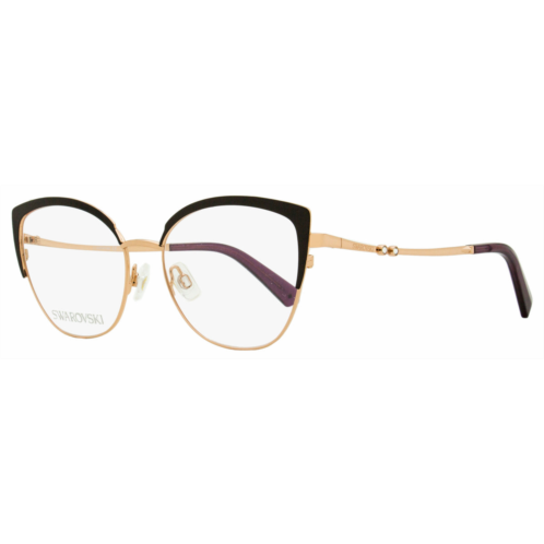 Swarovski womens butterfly eyeglasses sk5402 001 black/gold/violet 54mm